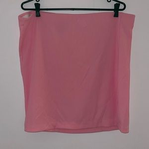 Pink Mini Skirt, Ribbed Material, H&M, Size XL